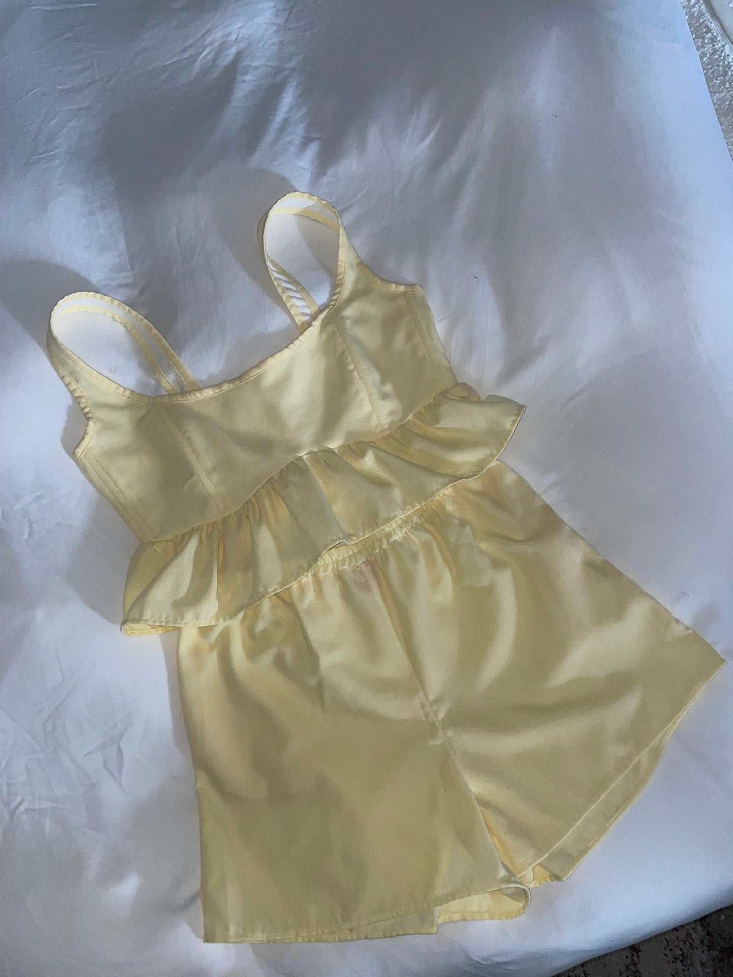 Butter Corset Bra Top and Shorts Set